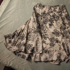 Crosshatch Floral Skirt